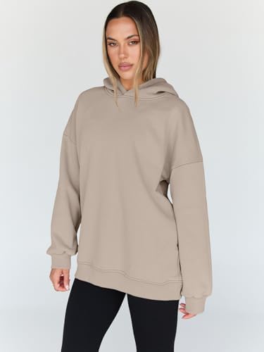 Women's Oversized Fleece Hoodie Pullover Hooded Sweatshirt Long Sleeve Tops - Picture 72 of 104