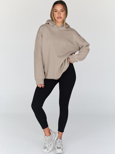 Women's Oversized Fleece Hoodie Pullover Hooded Sweatshirt Long Sleeve Tops - Picture 74 of 104