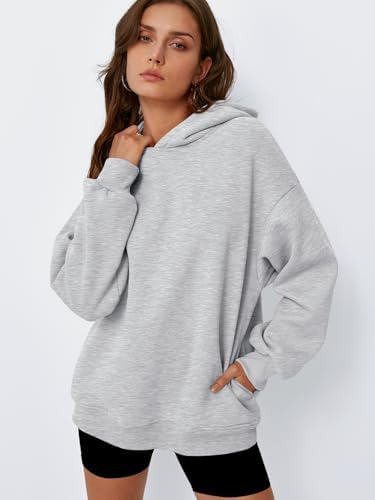 Women's Oversized Fleece Hoodie Pullover Hooded Sweatshirt Long Sleeve Tops - Picture 76 of 104