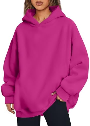 Women's Oversized Fleece Hoodie Pullover Hooded Sweatshirt Long Sleeve Tops - Picture 80 of 104
