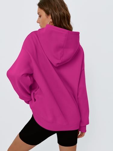 Women's Oversized Fleece Hoodie Pullover Hooded Sweatshirt Long Sleeve Tops - Picture 83 of 104