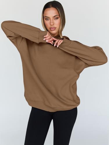 Women's Oversized Fleece Hoodie Pullover Hooded Sweatshirt Long Sleeve Tops - Picture 86 of 104