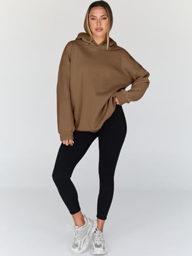 Women's Oversized Fleece Hoodie Pullover Hooded Sweatshirt Long Sleeve Tops - Picture 89 of 104