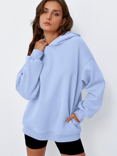 Women's Oversized Fleece Hoodie Pullover Hooded Sweatshirt Long Sleeve Tops - Picture 91 of 104