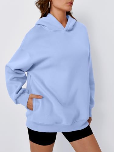 Women's Oversized Fleece Hoodie Pullover Hooded Sweatshirt Long Sleeve Tops - Picture 92 of 104