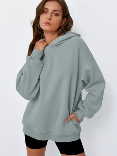 Women's Oversized Fleece Hoodie Pullover Hooded Sweatshirt Long Sleeve Tops - Picture 96 of 104