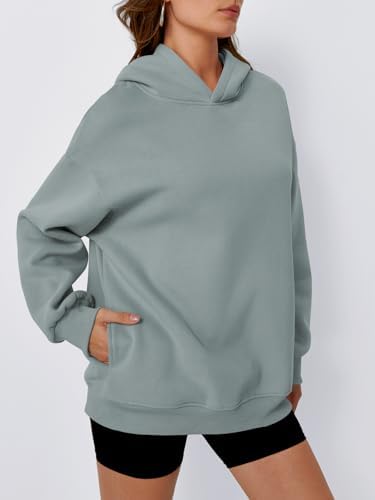 Women's Oversized Fleece Hoodie Pullover Hooded Sweatshirt Long Sleeve Tops - Picture 97 of 104