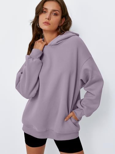 Women's Oversized Fleece Hoodie Pullover Hooded Sweatshirt Long Sleeve Tops - Picture 101 of 104
