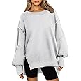 Y2K Oversized Crewneck Sweatshirt - Women's Fall Winter Hoodie Teen Girls Top - Picture 23 of 27