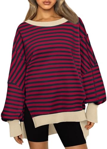 Y2K Oversized Crewneck Sweatshirt - Women's Fall Winter Hoodie Teen Girls Top - Picture 25 of 27