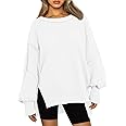 Y2K Oversized Crewneck Sweatshirt - Women's Fall Winter Hoodie Teen Girls Top - Picture 27 of 27