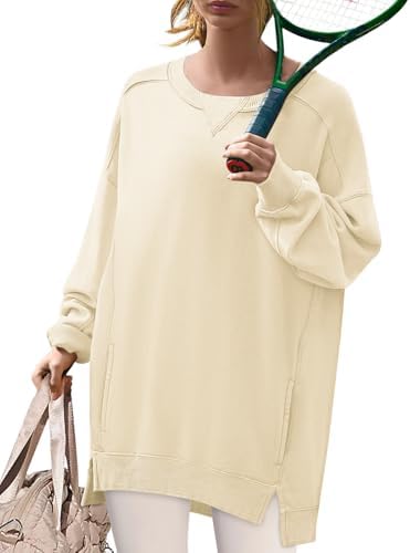 Women's Fleece Oversized Hoodie Long Sleeve Pullover with Pocket Fall Sweatshirt - Picture 10 of 20