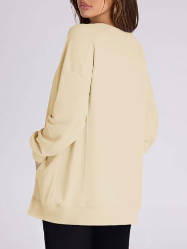 Women's Fleece Oversized Hoodie Long Sleeve Pullover with Pocket Fall Sweatshirt - Picture 12 of 20