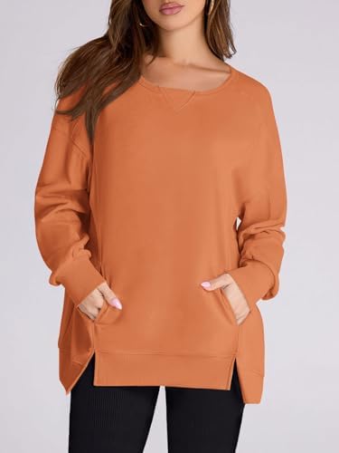 Women's Fleece Oversized Hoodie Long Sleeve Pullover with Pocket Fall Sweatshirt - Picture 17 of 20