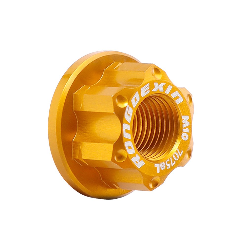For MTB Hub Nut M10 Bike Bolt Flange Before 21.x12mm 5g Aluminum Alloy - Picture 7 of 9