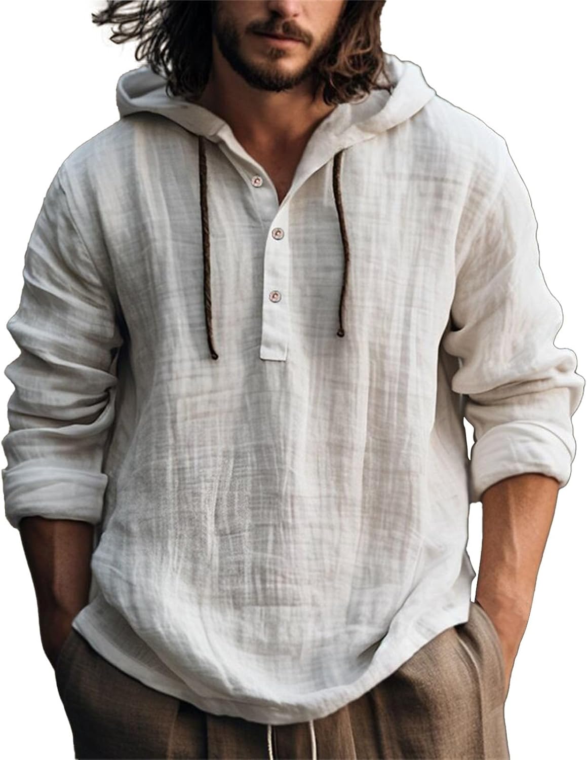 Cotton Lightweight Hoodies for Mens Casual Long Sleeve Pullover Hooded Fashion S - Picture 18 of 18