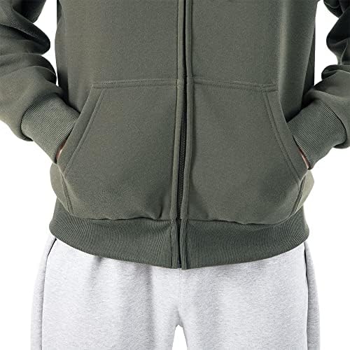 Men's Lightweight Full Zip Fleece Hoodie Spring Activewear Sports Jacket - Picture 40 of 48