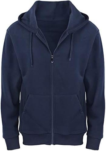 Men's Lightweight Full Zip Fleece Hoodie Spring Activewear Sports Jacket - Picture 14 of 48