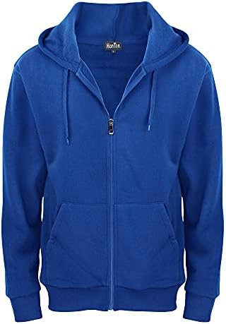 Men's Lightweight Full Zip Fleece Hoodie Spring Activewear Sports Jacket - Picture 16 of 48