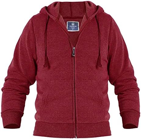 Men's Lightweight Full Zip Fleece Hoodie Spring Activewear Sports Jacket - Picture 23 of 48