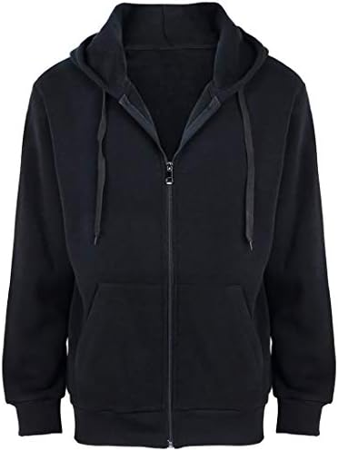 Men's Lightweight Full Zip Fleece Hoodie Spring Activewear Sports Jacket - Picture 28 of 48