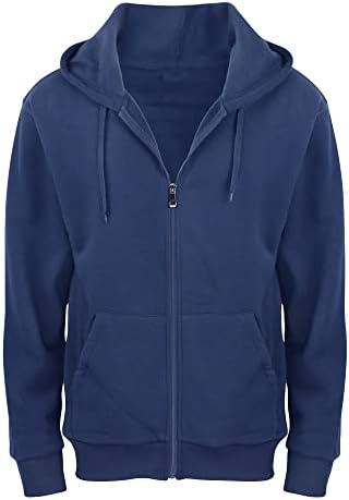 Men's Lightweight Full Zip Fleece Hoodie Spring Activewear Sports Jacket - Picture 31 of 48