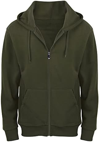 Men's Lightweight Full Zip Fleece Hoodie Spring Activewear Sports Jacket - Picture 35 of 48