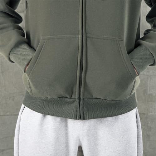Men's Lightweight Full Zip Fleece Hoodie Spring Activewear Sports Jacket - Picture 41 of 48