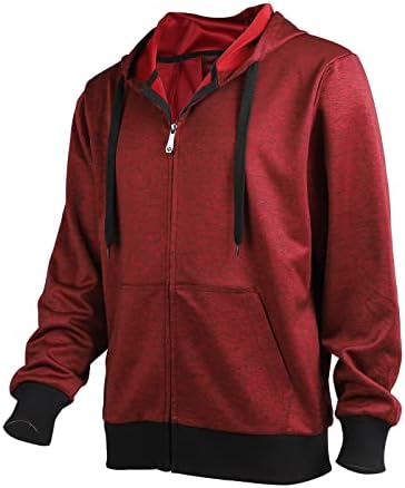 Men's Lightweight Full Zip Fleece Hoodie Spring Activewear Sports Jacket - Picture 43 of 48