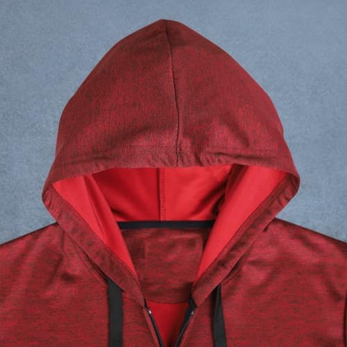 Men's Lightweight Full Zip Fleece Hoodie Spring Activewear Sports Jacket - Picture 48 of 48