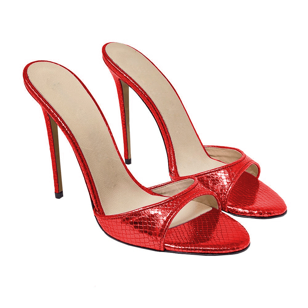 Women Slip On Summer Sandals Open Toe High Stiletto Heels Mules Slippers Shoes - Picture 10 of 12