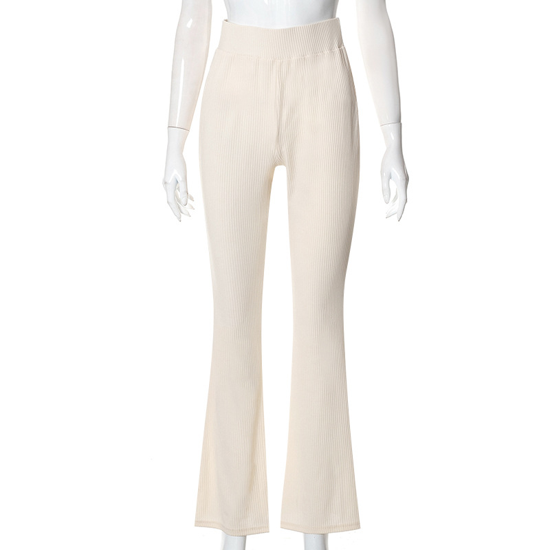 Spring and summer new solid color slim fit fashionable micro flared pants - Picture 25 of 27