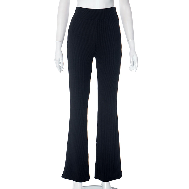Spring and summer new solid color slim fit fashionable micro flared pants - Picture 26 of 27