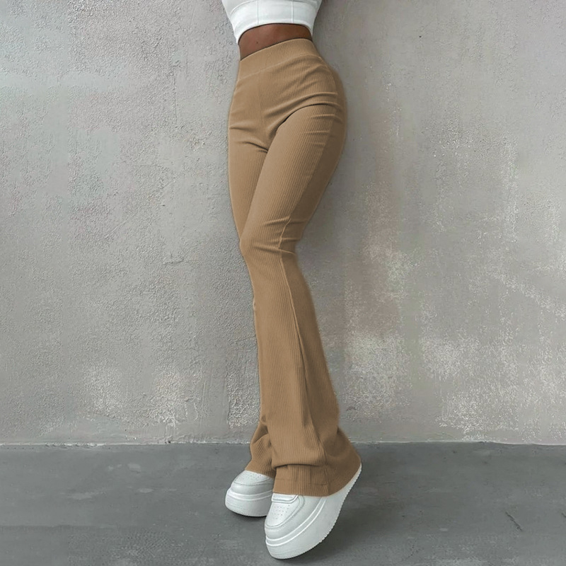 Spring and summer new solid color slim fit fashionable micro flared pants - Picture 27 of 27