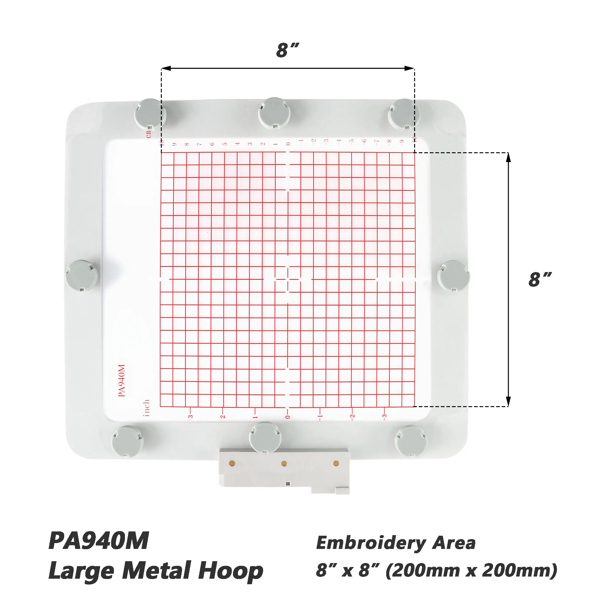 Metal Magnet Hoop 8x8" for Husqvarna Viking & Pfaff Embroidery Machine - Picture 7 of 7