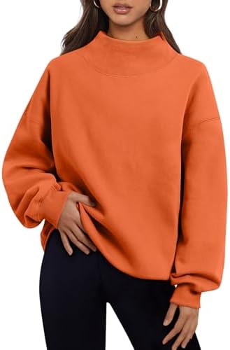 Women's 2025 Turtleneck Oversized Sweatshirt Spring Fashion Long Sleeve - Picture 36 of 37