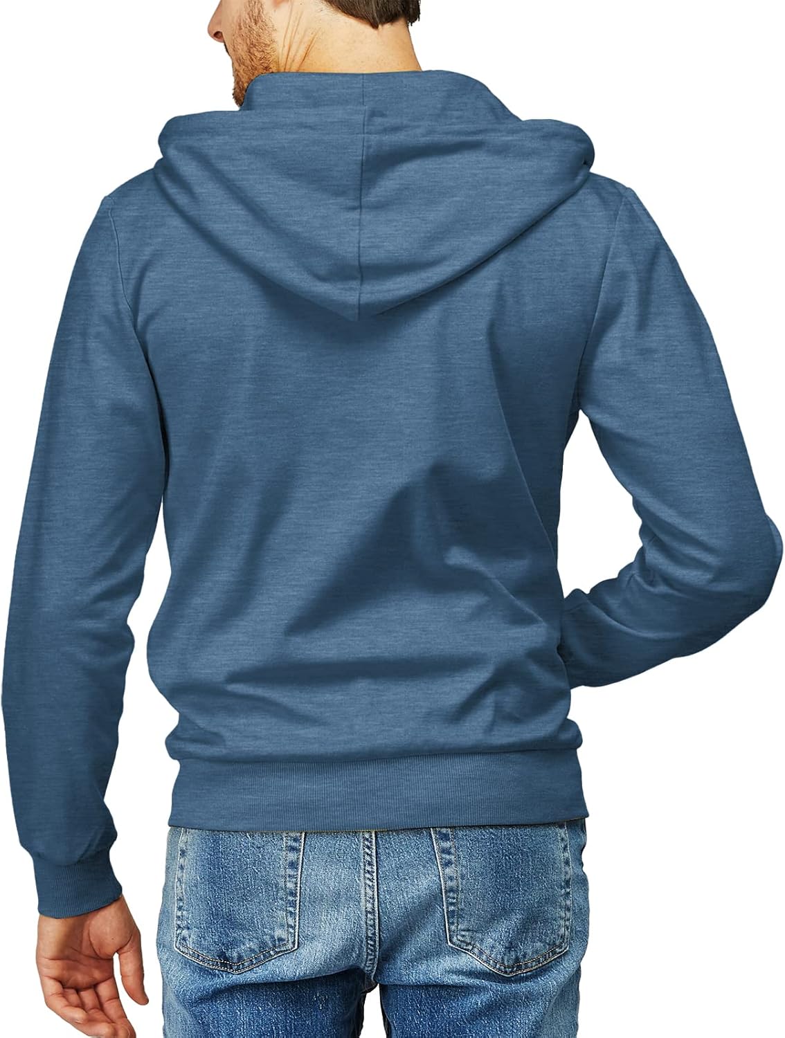 Men's Zip Up Hoodie Lightweight Long Sleeve Basic Slim Fit Cotton SweatShirt - Picture 25 of 201