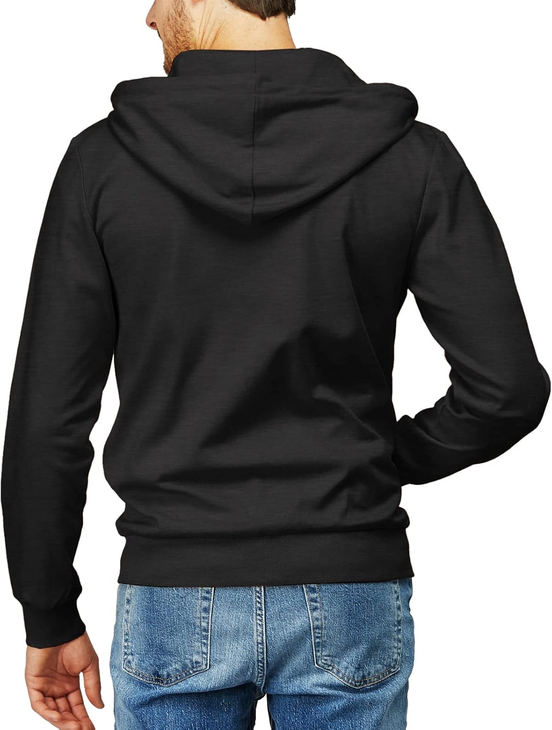 Men's Zip Up Hoodie Lightweight Long Sleeve Basic Slim Fit Cotton SweatShirt - Picture 32 of 201