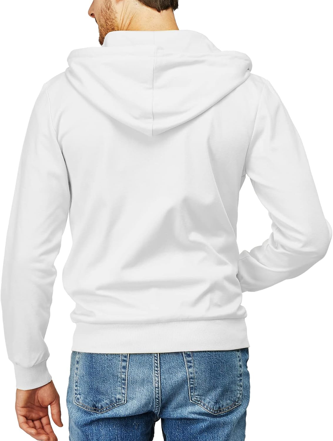 Men's Zip Up Hoodie Lightweight Long Sleeve Basic Slim Fit Cotton SweatShirt - Picture 43 of 201