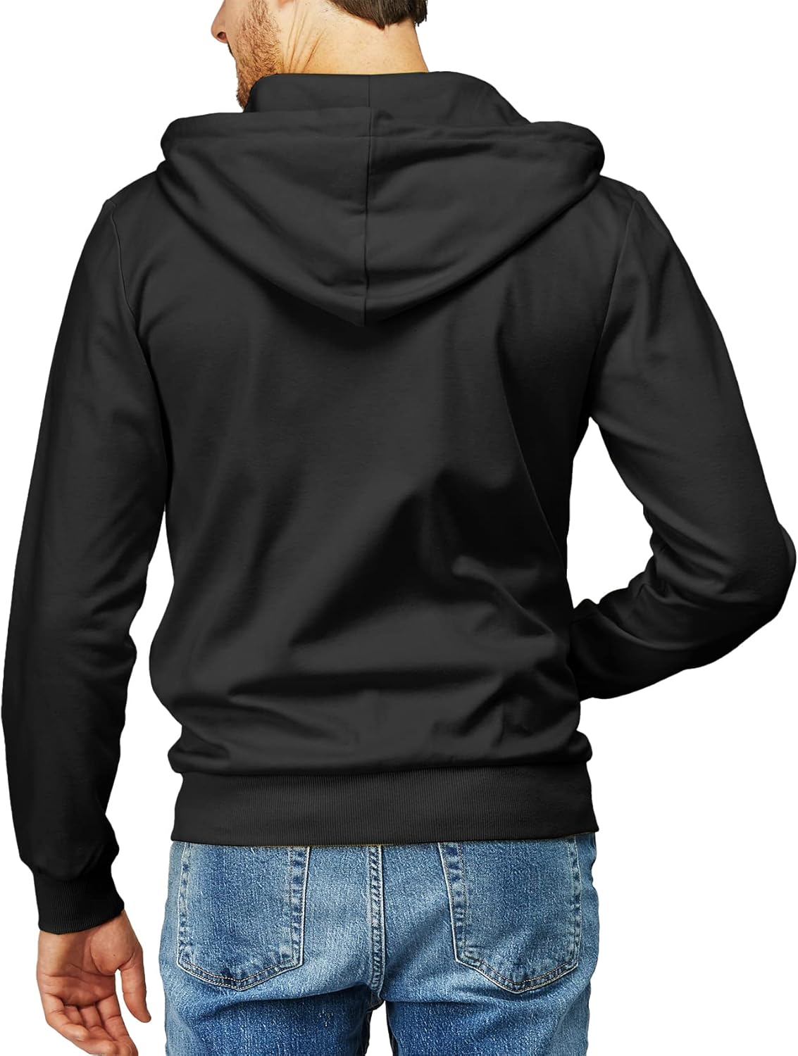 Men's Zip Up Hoodie Lightweight Long Sleeve Basic Slim Fit Cotton SweatShirt - Picture 49 of 201