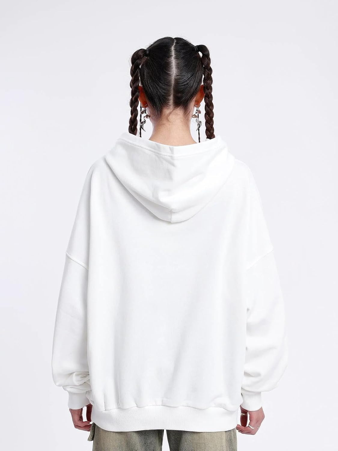 Vintage Graphic Hoodie Pullover - Casual Oversized Long Sleeve Sweatshirt - Picture 38 of 105