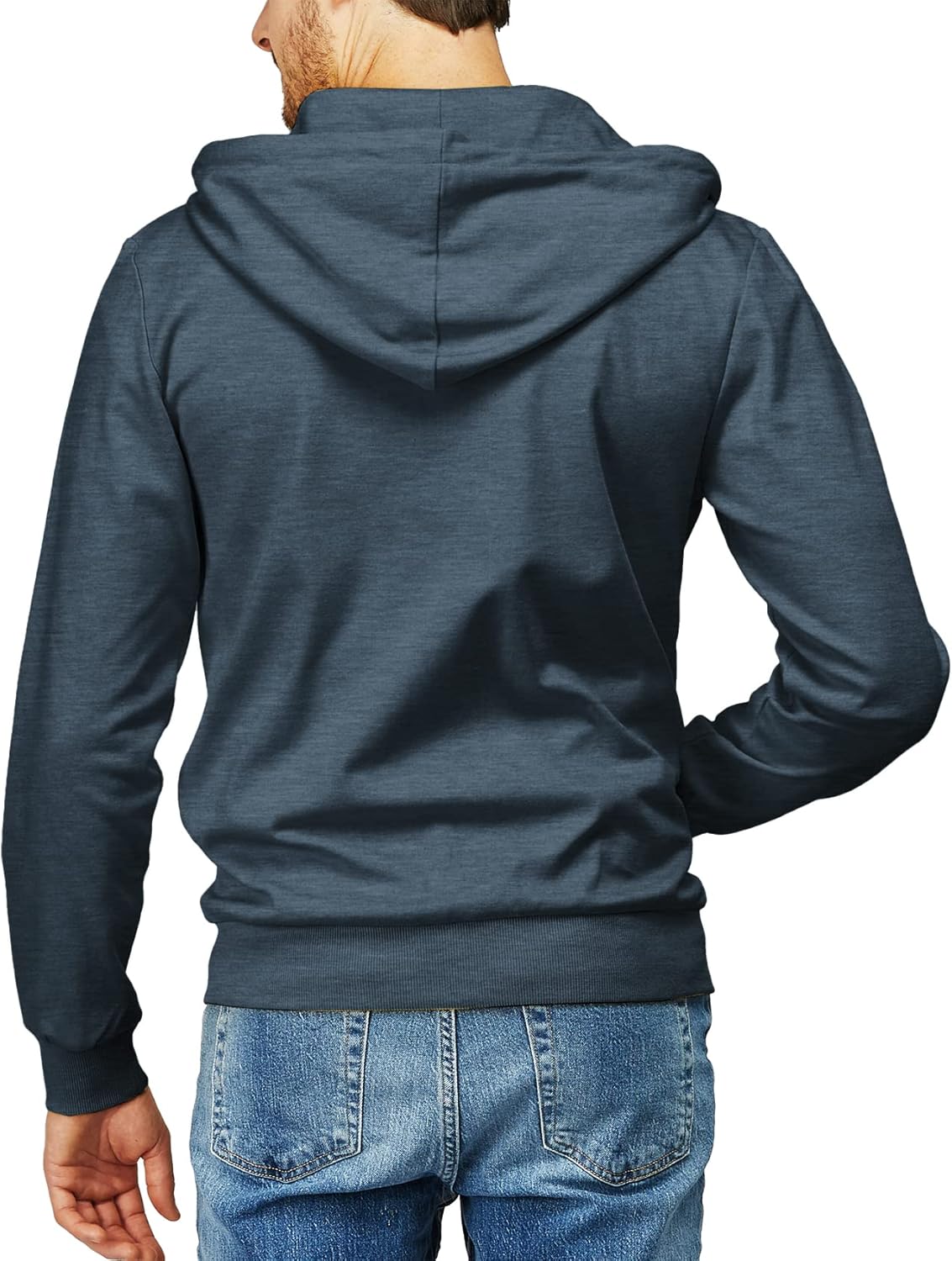 Men's Zip Up Hoodie Lightweight Long Sleeve Basic Slim Fit Cotton SweatShirt - Picture 55 of 201