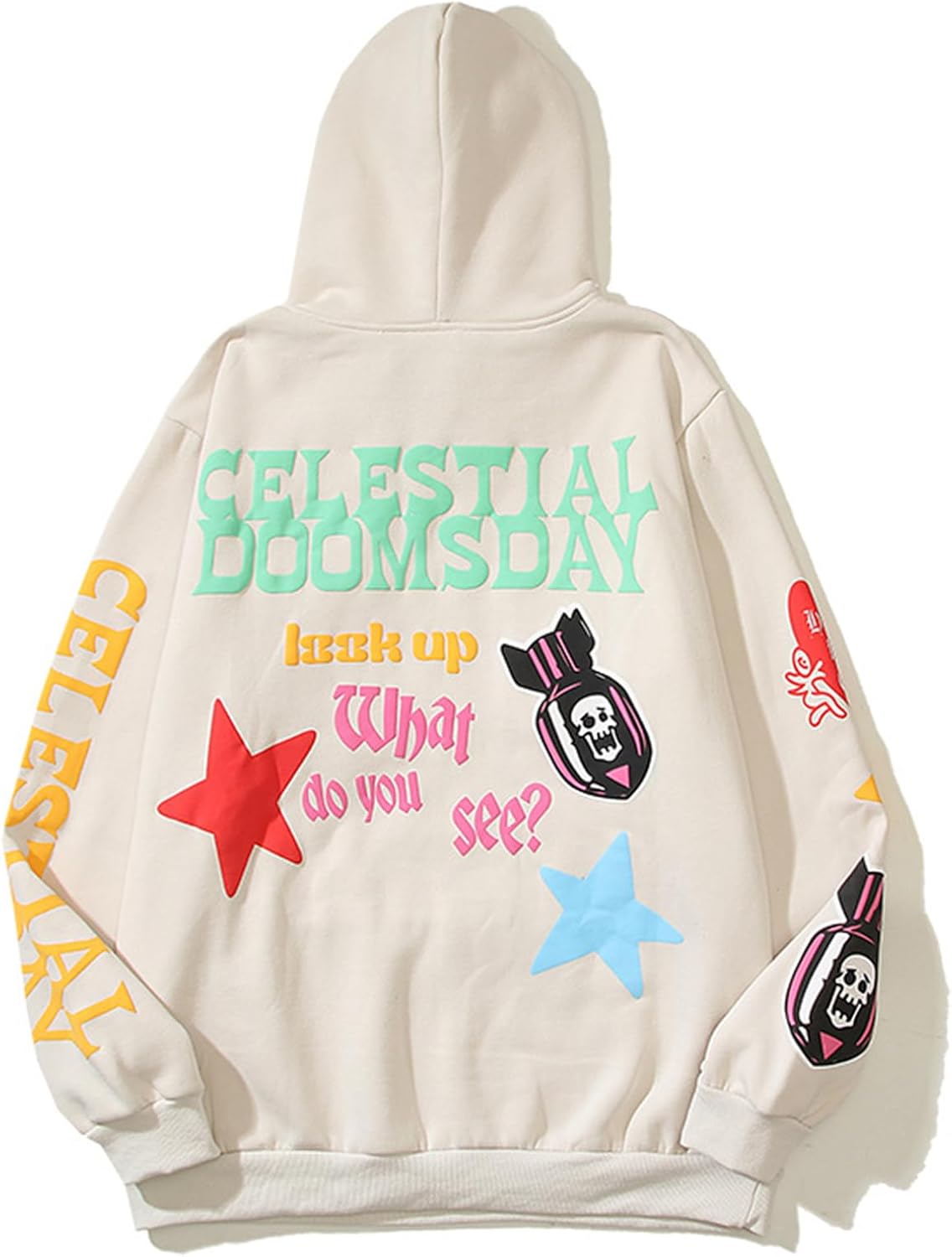 Vintage Graphic Hoodie Pullover - Casual Oversized Long Sleeve Sweatshirt - Picture 40 of 105