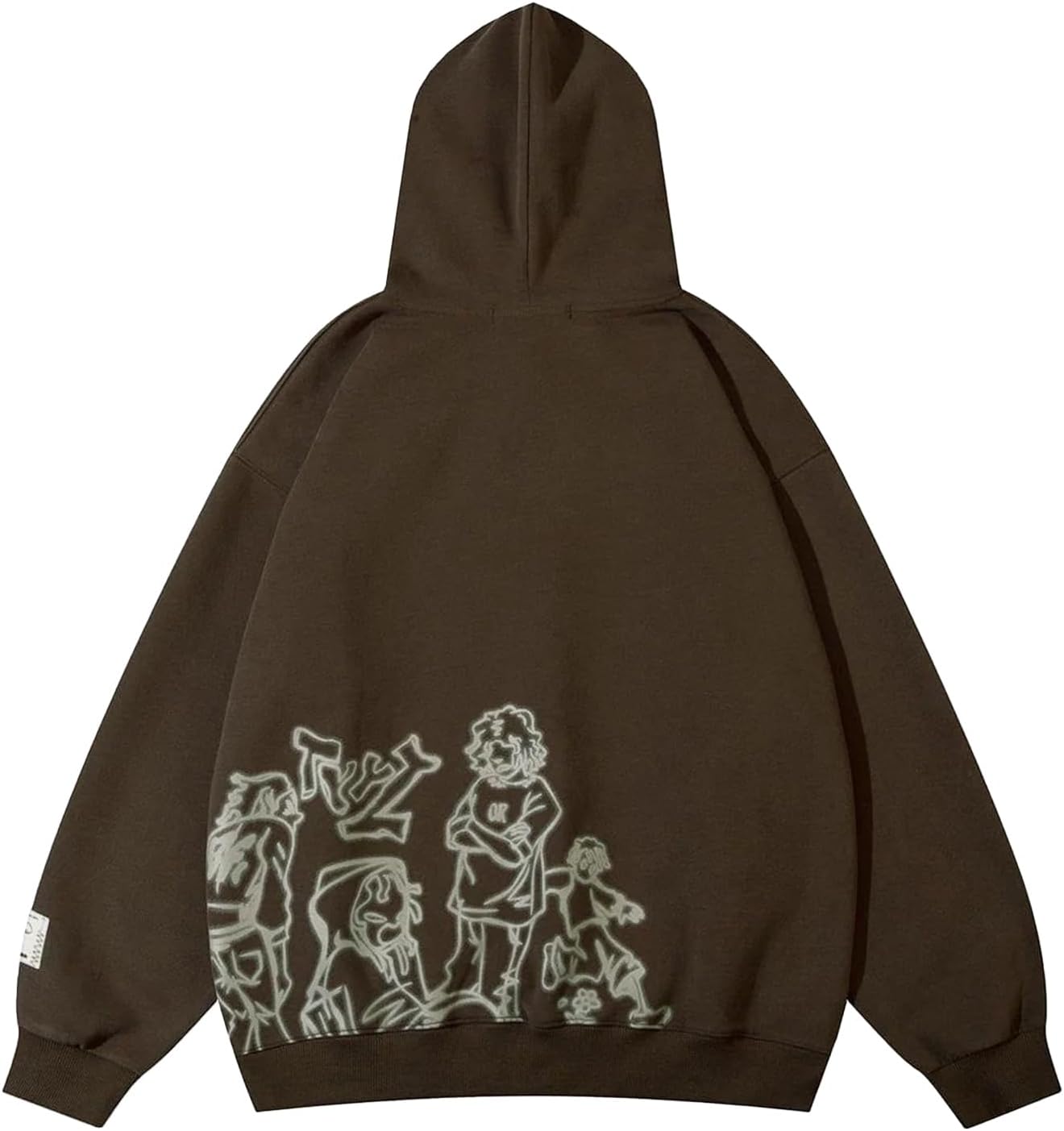 Vintage Graphic Hoodie Pullover - Casual Oversized Long Sleeve Sweatshirt - Picture 57 of 105