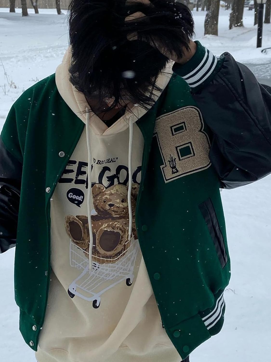 Vintage Graphic Hoodie Pullover - Casual Oversized Long Sleeve Sweatshirt - Picture 61 of 105