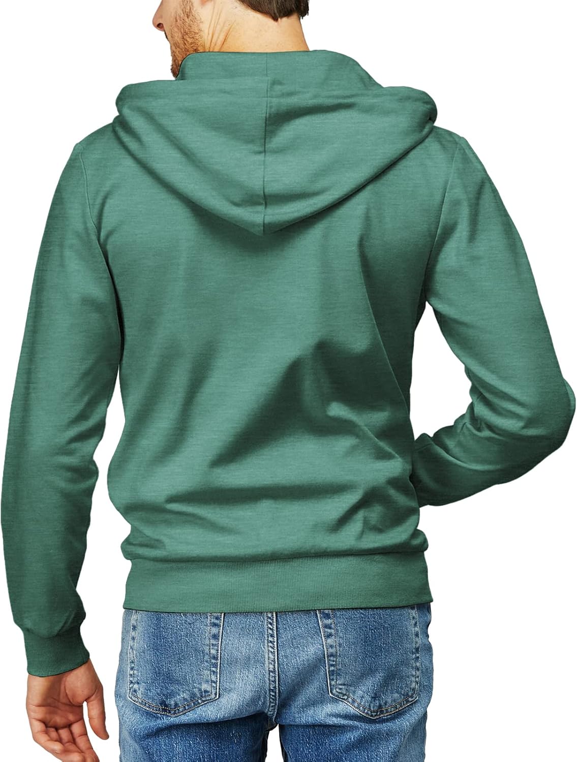 Men's Zip Up Hoodie Lightweight Long Sleeve Basic Slim Fit Cotton SweatShirt - Picture 80 of 201