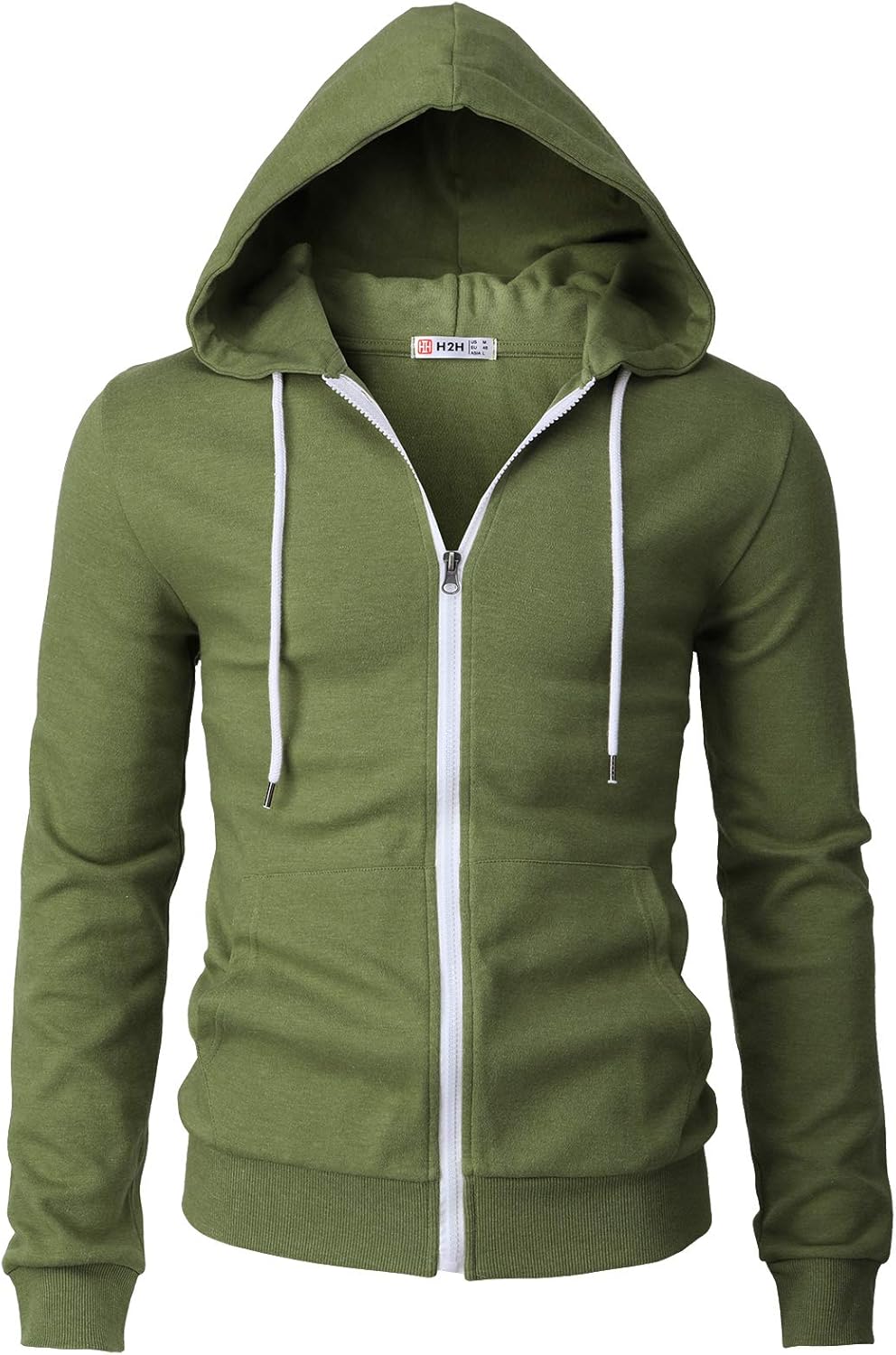 Men's Zip Up Hoodie Lightweight Long Sleeve Basic Slim Fit Cotton SweatShirt - Picture 95 of 201
