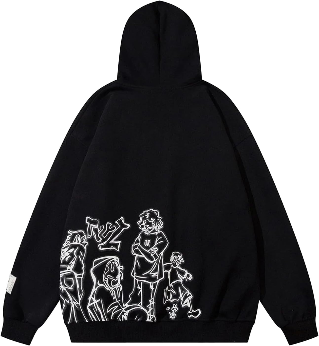 Vintage Graphic Hoodie Pullover - Casual Oversized Long Sleeve Sweatshirt - Picture 76 of 105
