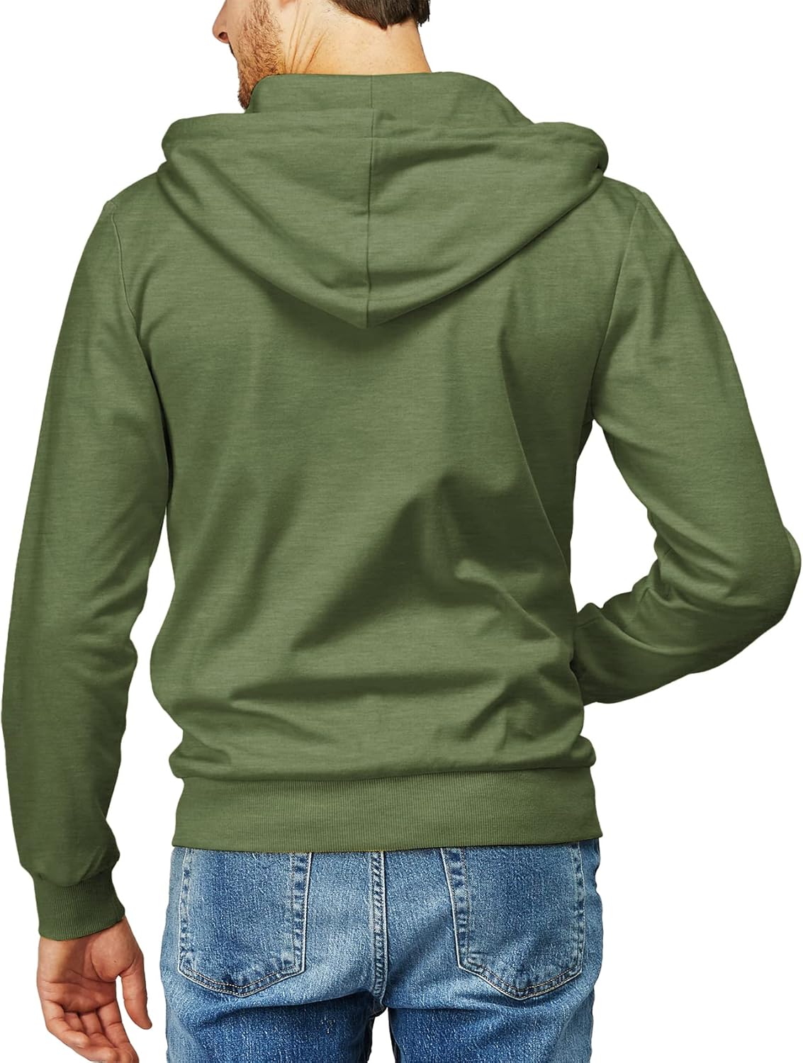 Men's Zip Up Hoodie Lightweight Long Sleeve Basic Slim Fit Cotton SweatShirt - Picture 97 of 201