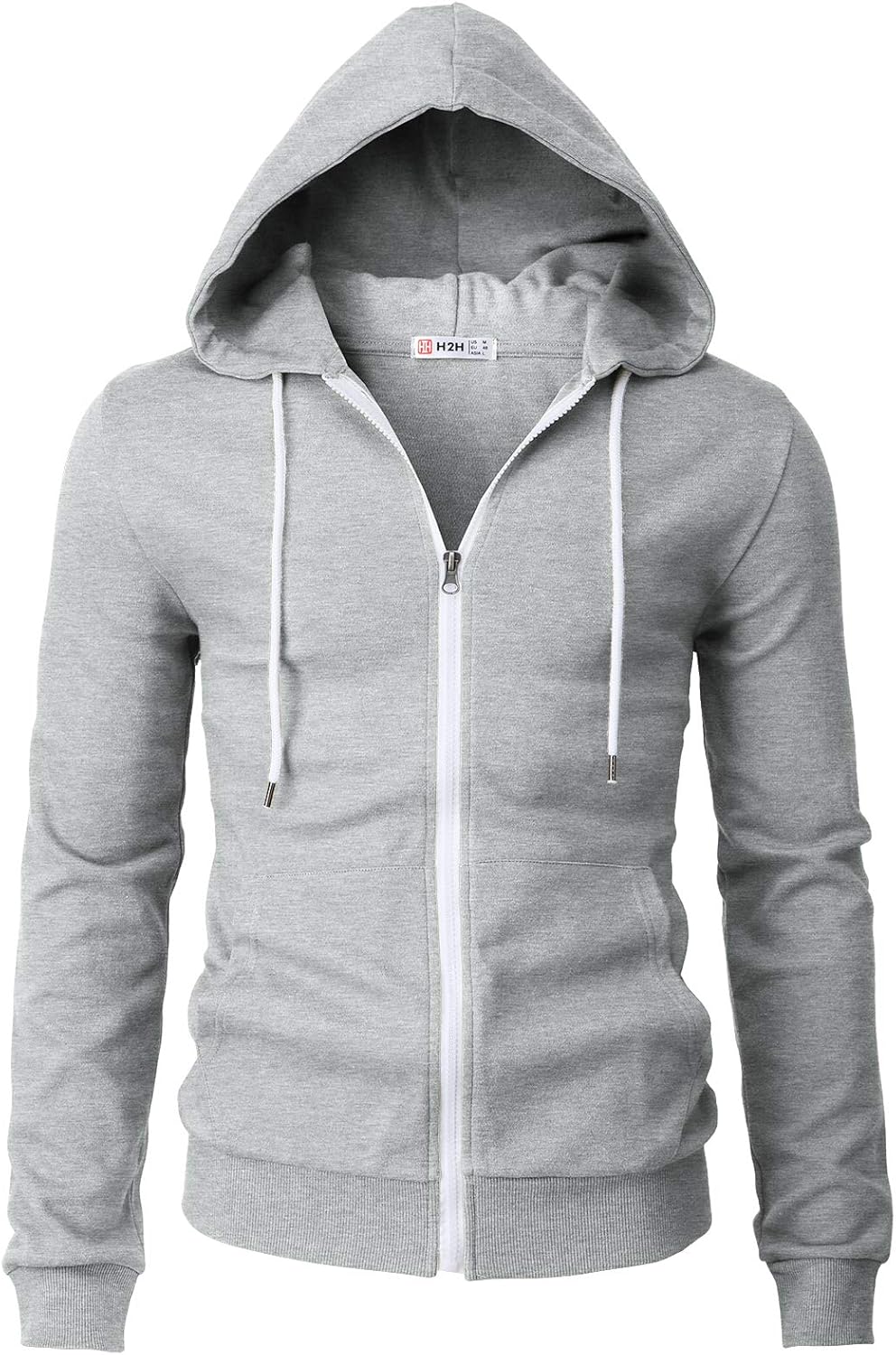 Men's Zip Up Hoodie Lightweight Long Sleeve Basic Slim Fit Cotton SweatShirt - Picture 101 of 201